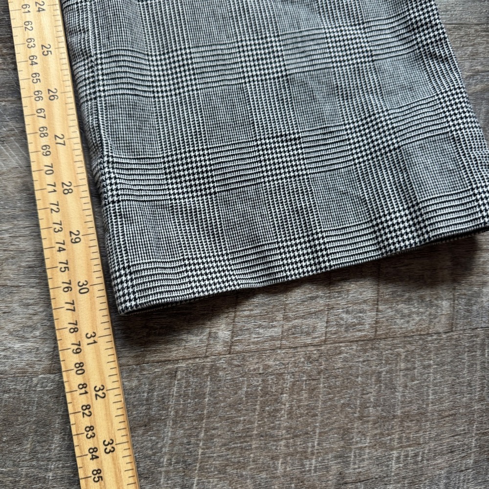 Lauren Ralph Lauren Adelle Slim Pants 8 Black White Glen Plaid Stretch Trousers - Picture 6 of 8